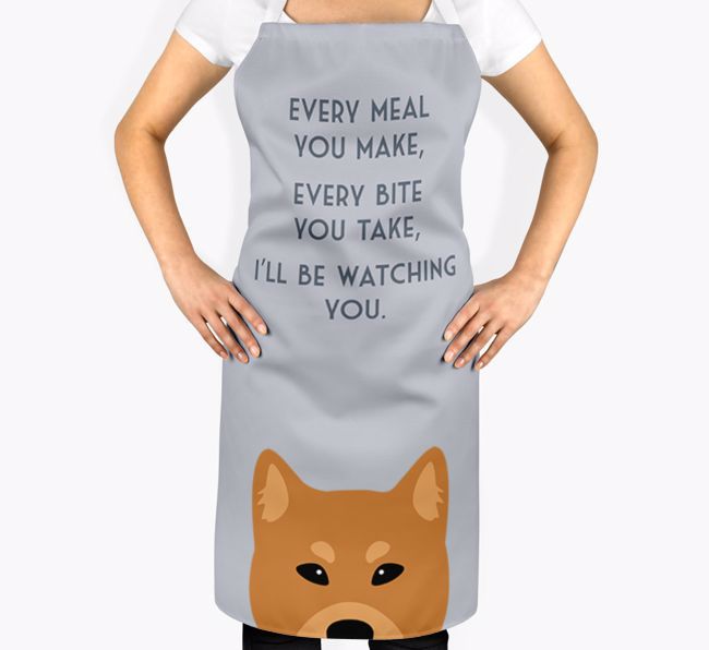 I'll Be Watching You: Personalised {breedFullName} Apron