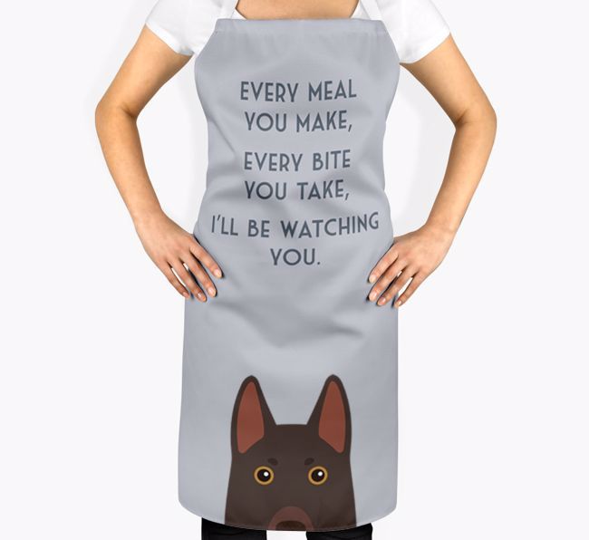 I'll Be Watching You: Personalised {breedFullName} Apron