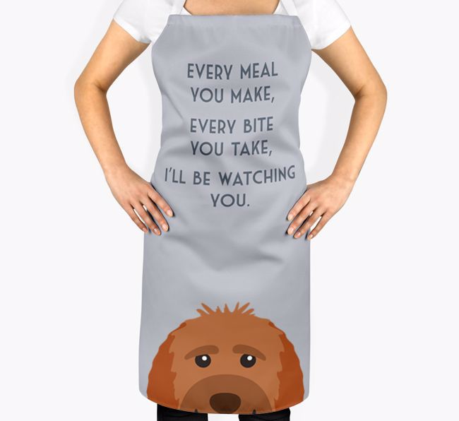 I'll Be Watching You: Personalized {breedFullName} Apron