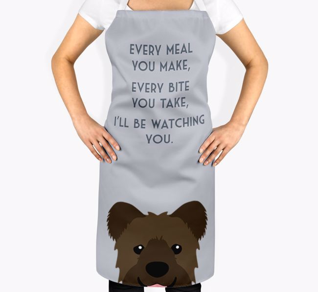 I'll Be Watching You: Personalized {breedFullName} Apron