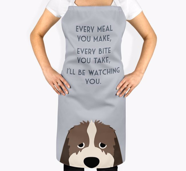 I'll Be Watching You: Personalized {breedFullName} Apron