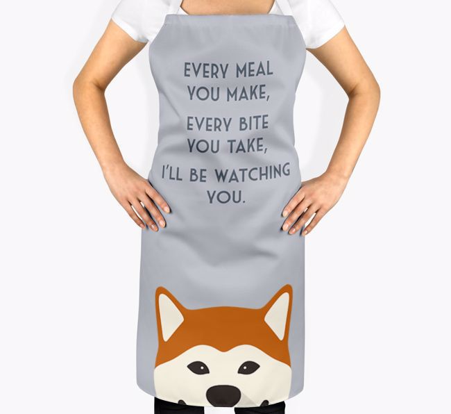 I'll Be Watching You: Personalised {breedFullName} Apron