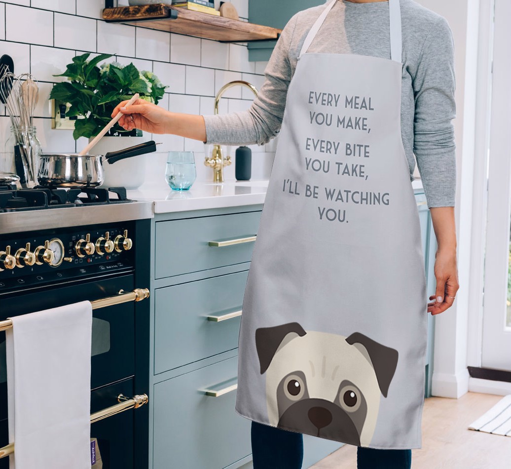 I'll Be Watching You: Personalised {breedFullName} Apron