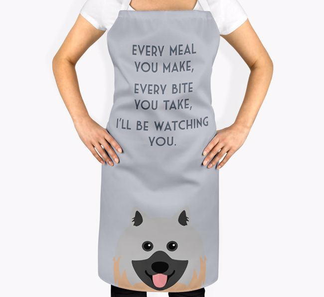 I'll Be Watching You: Personalized {breedFullName} Apron