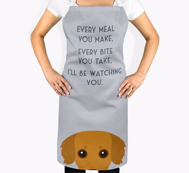 I'll Be Watching You: Personalized {breedFullName} Apron