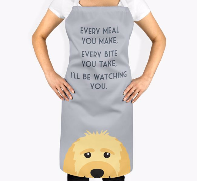 I'll Be Watching You: Personalized {breedFullName} Apron