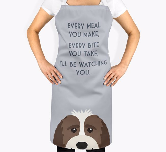 I'll Be Watching You: Personalized {breedFullName} Apron