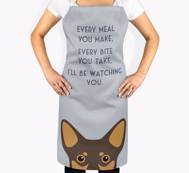 I'll Be Watching You: Personalized {breedFullName} Apron