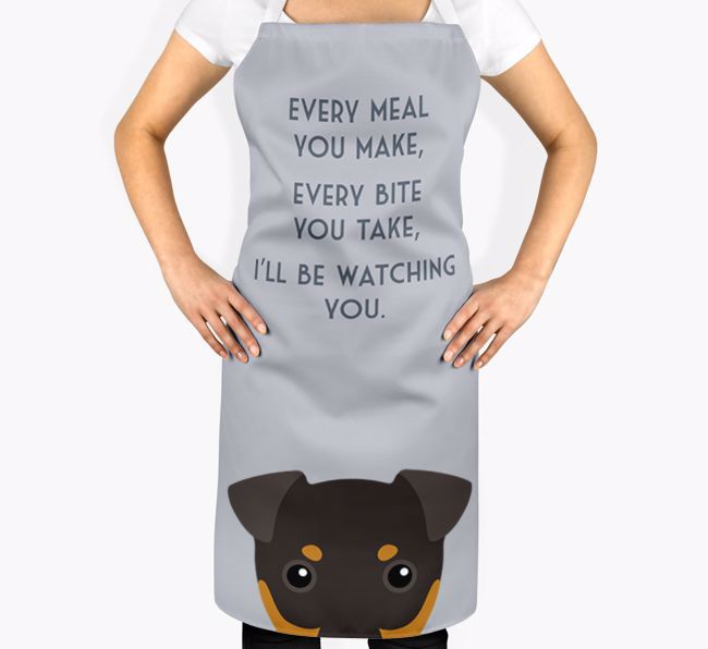 I'll Be Watching You: Personalized {breedFullName} Apron