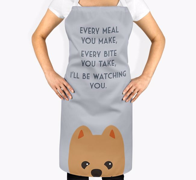 I'll Be Watching You: Personalized {breedFullName} Apron