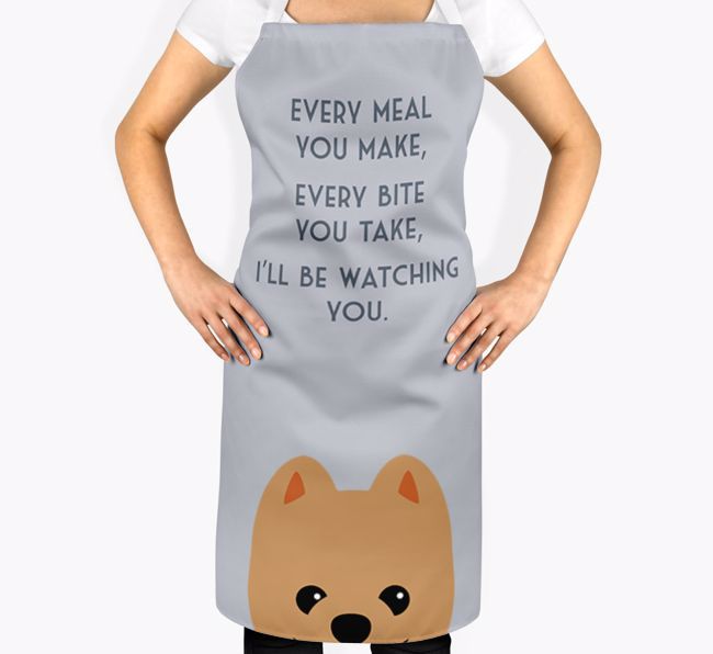 I'll Be Watching You: Personalised {breedFullName} Apron