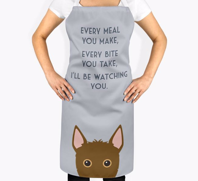 I'll Be Watching You: Personalised {breedFullName} Apron