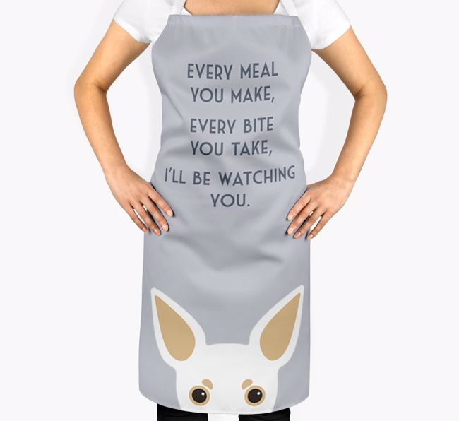 I'll Be Watching You: Personalized {breedFullName} Apron