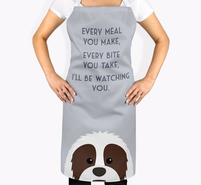 I'll Be Watching You: Personalized {breedFullName} Apron