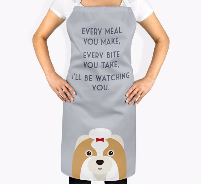 I'll Be Watching You: Personalised {breedFullName} Apron