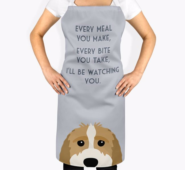 I'll Be Watching You: Personalized {breedFullName} Apron