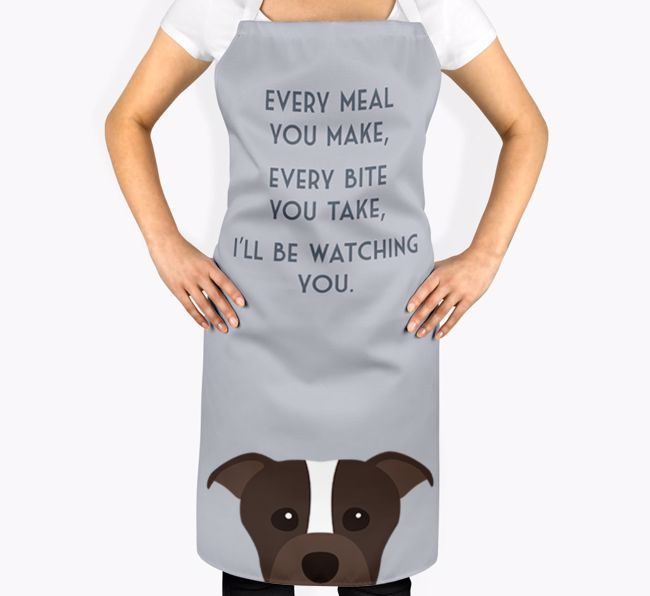 I'll Be Watching You: Personalized {breedFullName} Apron