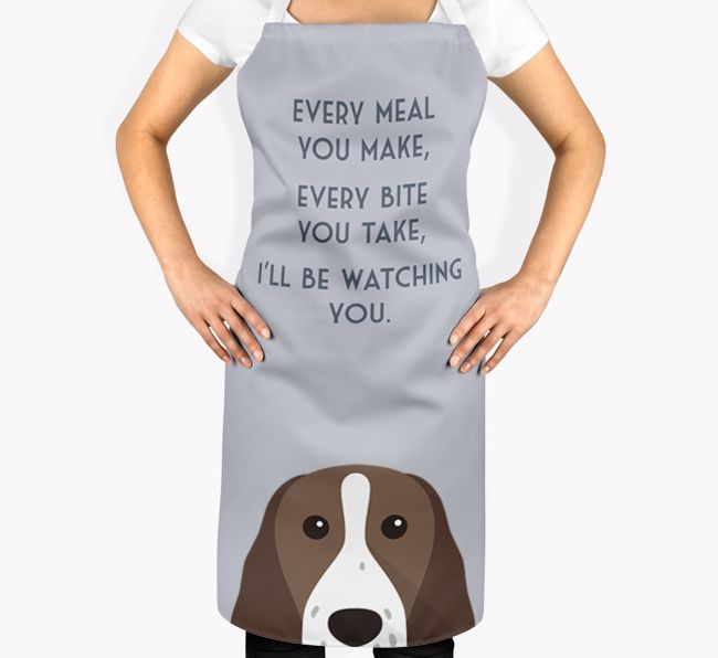 I'll Be Watching You: Personalised {breedFullName} Apron