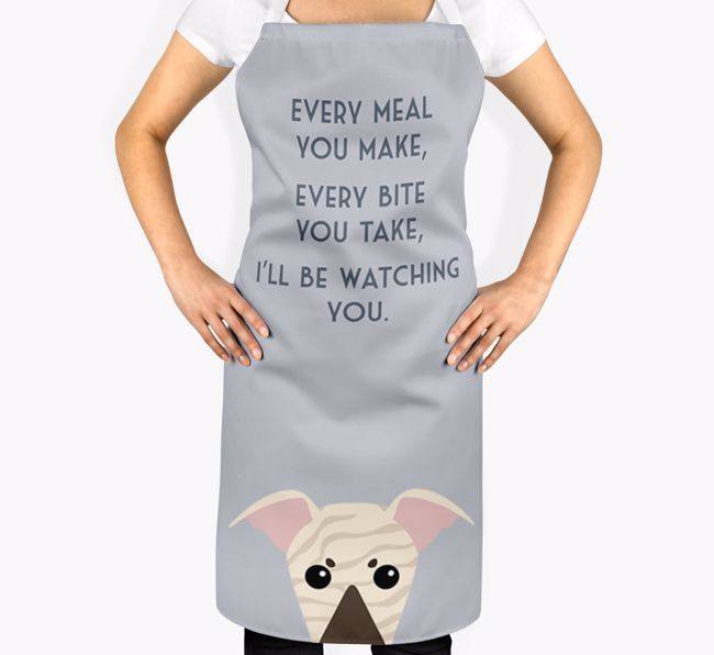 I'll Be Watching You: Personalized {breedFullName} Apron