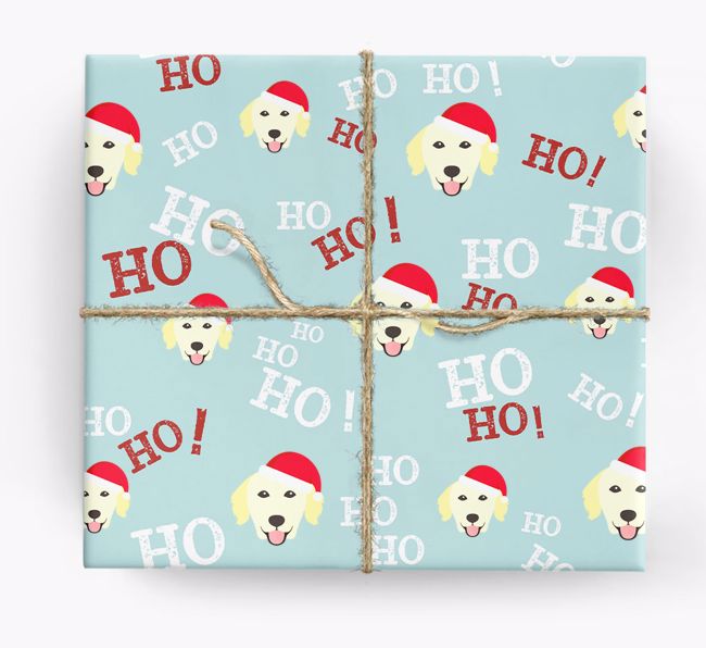 'Ho! Ho! Ho!' Wrapping Paper with your {breedFullName} Icon