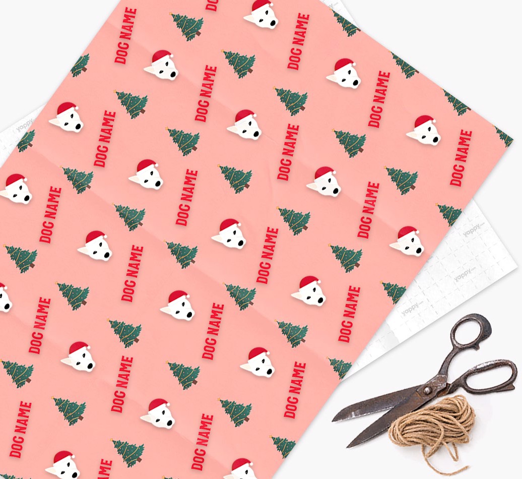 Icons & Trees: Personalized {breedFullName} Wrapping Paper