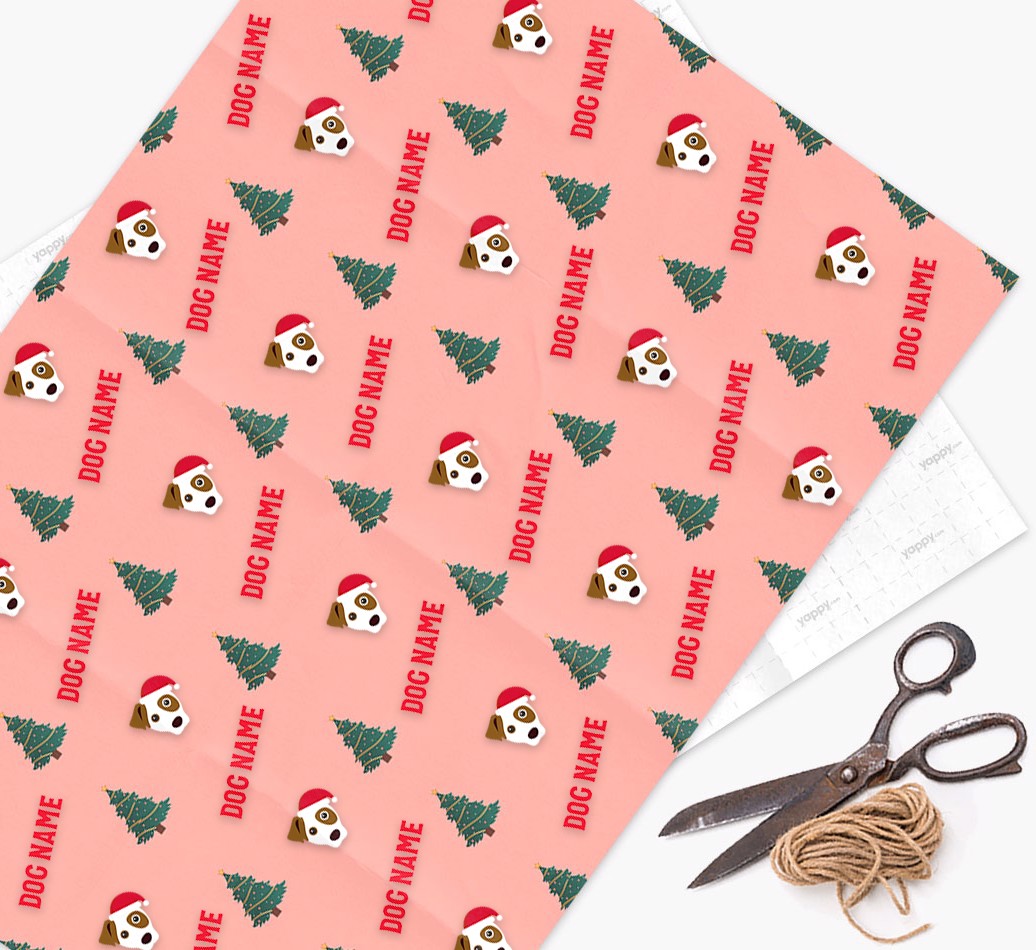 Icons & Trees: Personalized {breedFullName} Wrapping Paper