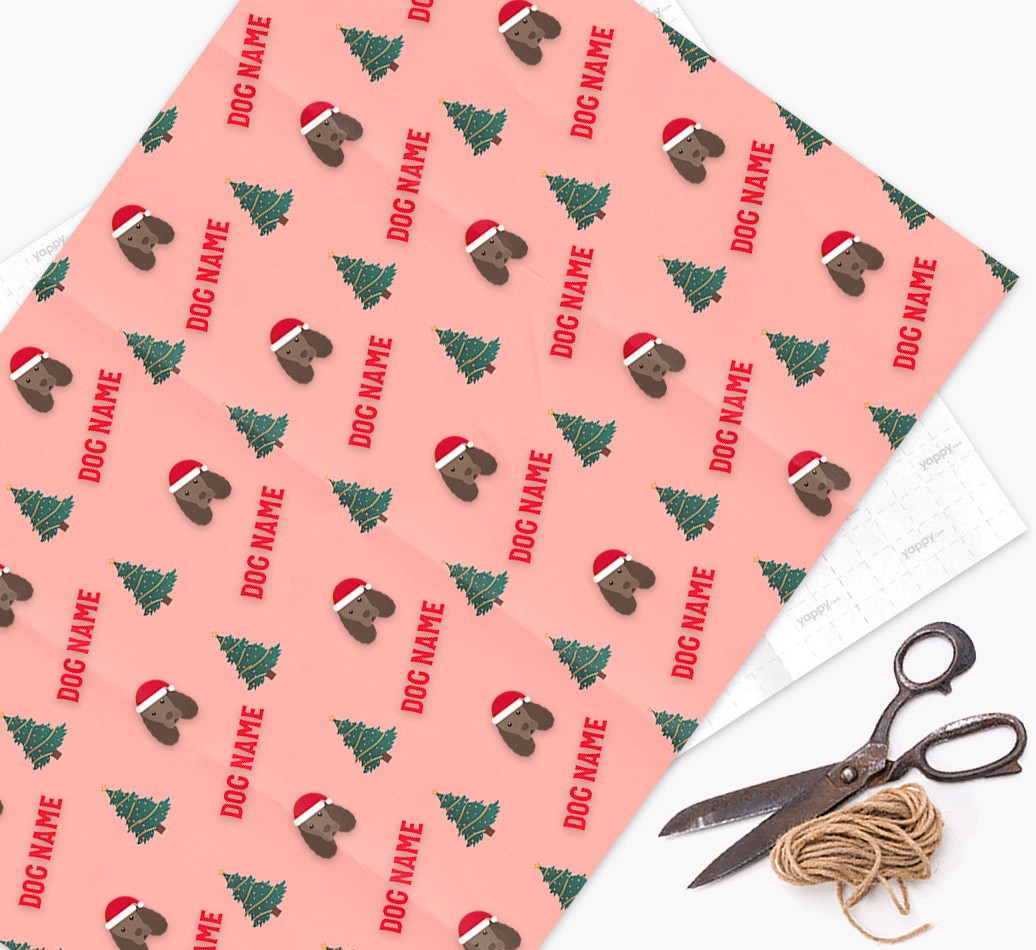 Icons & Trees: Personalized {breedFullName} Wrapping Paper