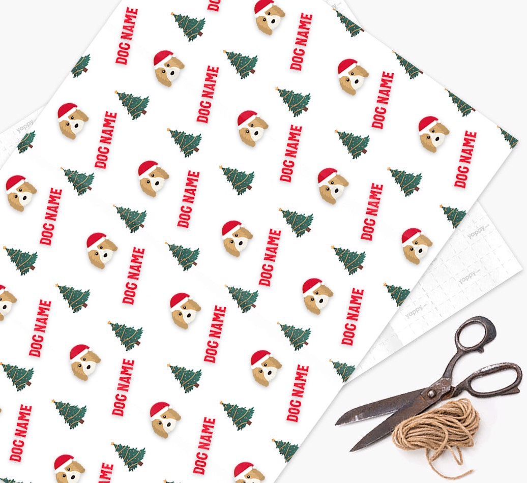 Icons & Trees: Personalised {breedFullName} Wrapping Paper