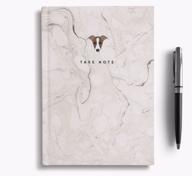 'Take Note' Marble Notebook with {breedFullName} Icon
