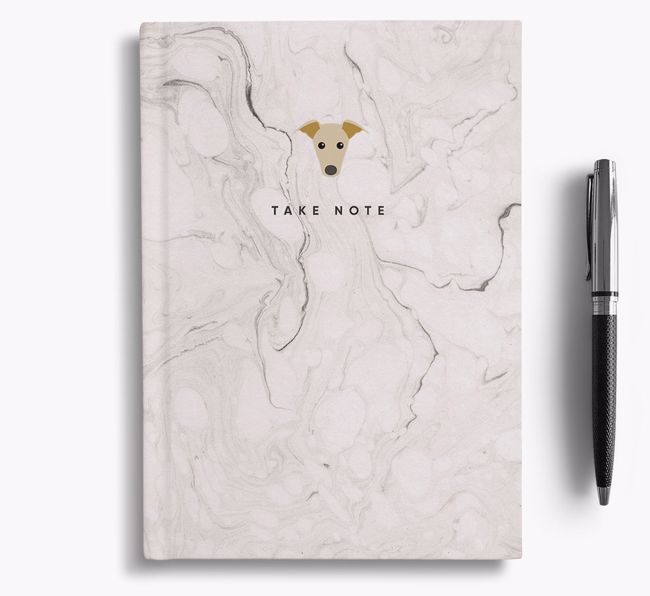 'Take Note' Marble Notebook with {breedFullName} Icon