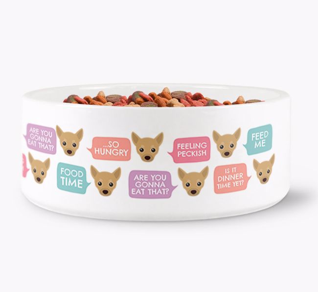 Speech Bubble Dog Bowl for your {breedFullName}