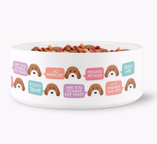 Speech Bubble Dog Bowl for your {breedFullName}