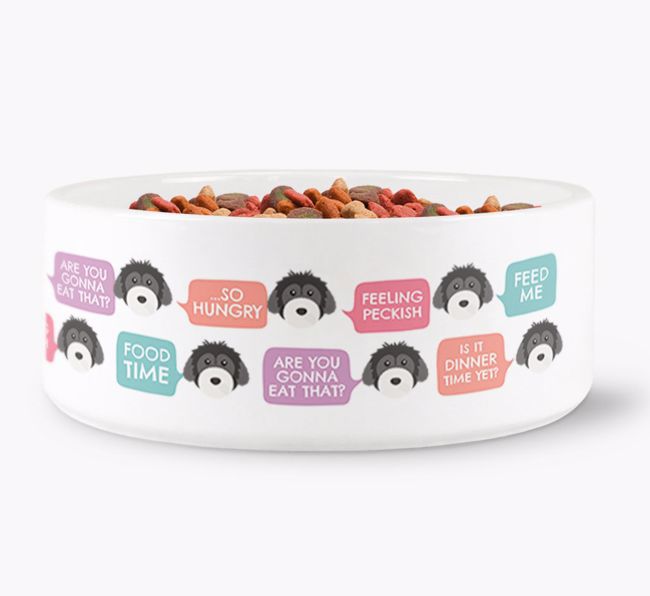 Speech Bubble Dog Bowl for your {breedFullName}