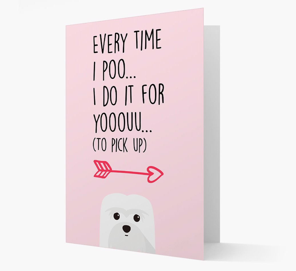 'Every Time I Poo...' - Personalized {breedFullName} Card- front
