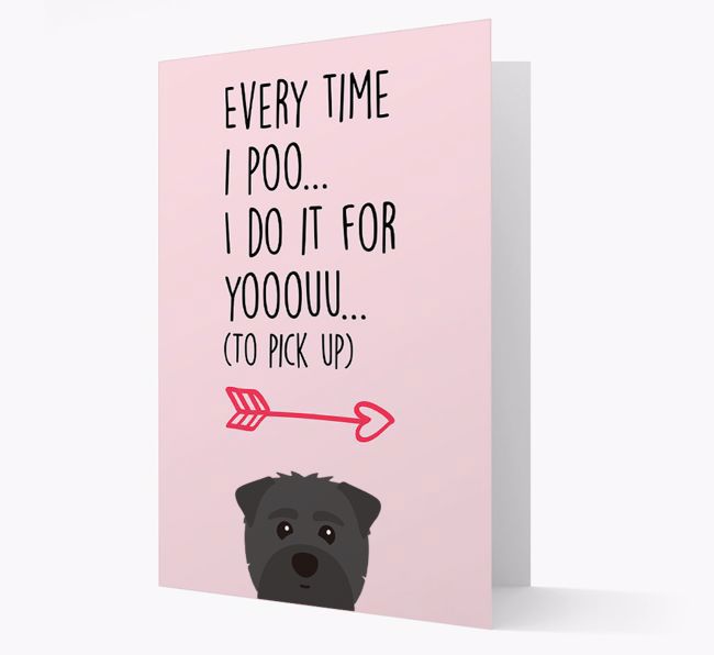 'Everytime I Poo...' Card with your {breedFullName} Icon