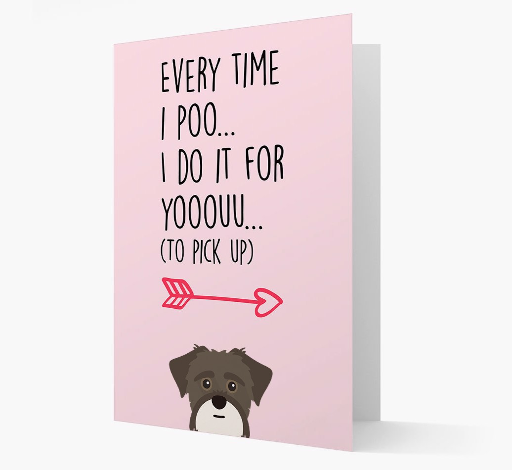 'Every Time I Poo...' - Personalized {breedFullName} Card- front