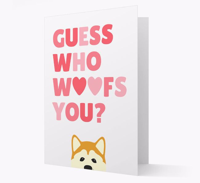 'Guess Who Woofs You?' Card with your {breedFullName} Icon