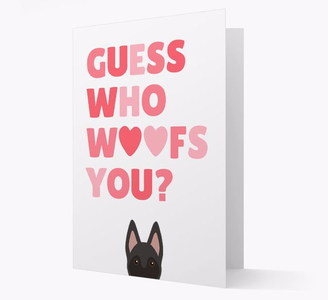 'Guess Who Woofs You?' Card with your {breedFullName} Icon