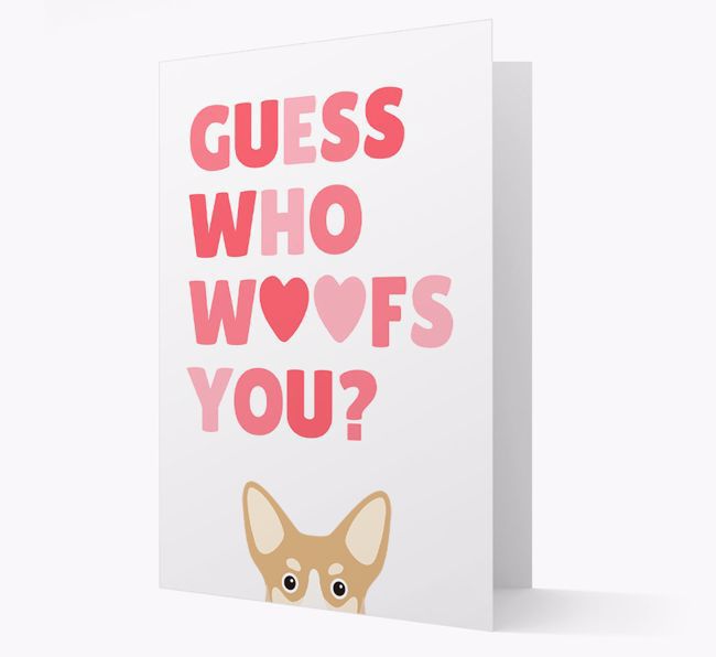 'Guess Who Woofs You?' Card with your {breedFullName} Icon