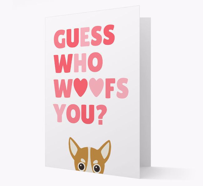 'Guess Who Woofs You?' Card with your {breedFullName} Icon