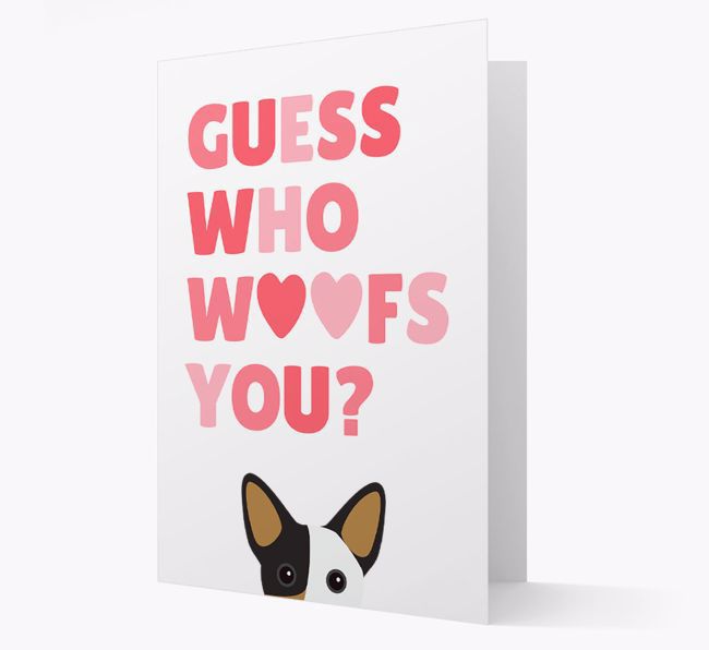 'Guess Who Woofs You?' Card with your {breedFullName} Icon