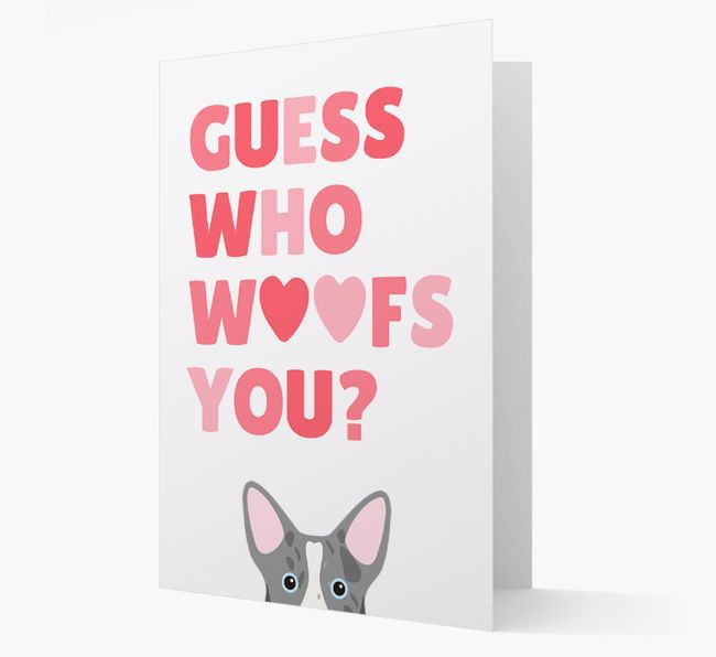 'Guess Who Woofs You?' Card with your {breedFullName} Icon