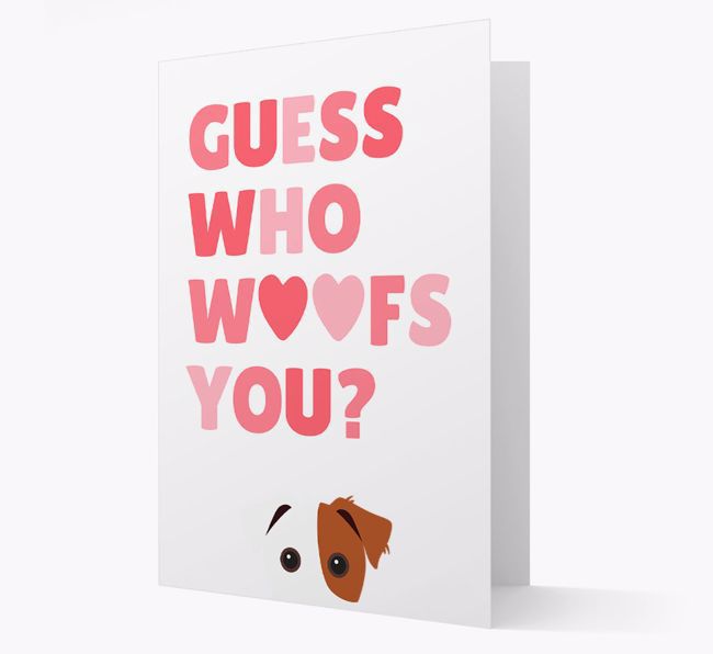 'Guess Who Woofs You?' Card with your {breedFullName} Icon