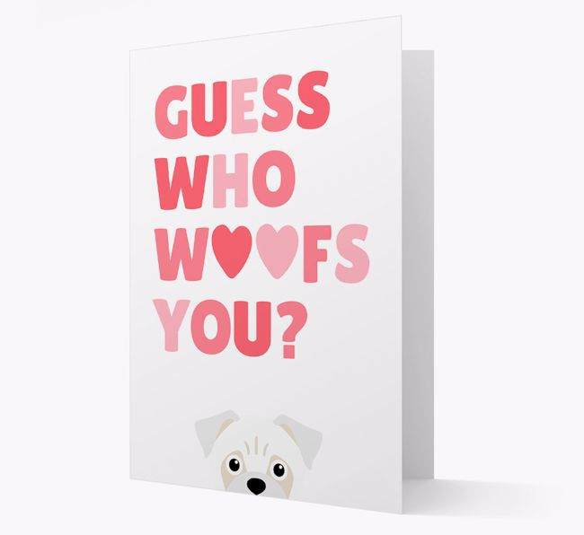 'Guess Who Woofs You?' Card with your {breedFullName} Icon