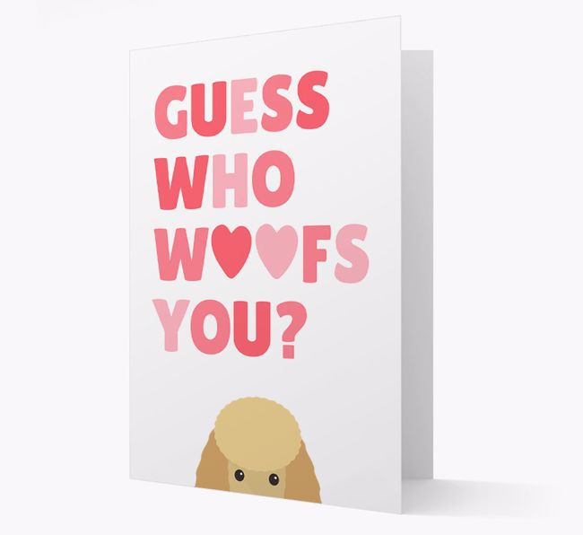 'Guess Who Woofs You?' Card with your {breedFullName} Icon