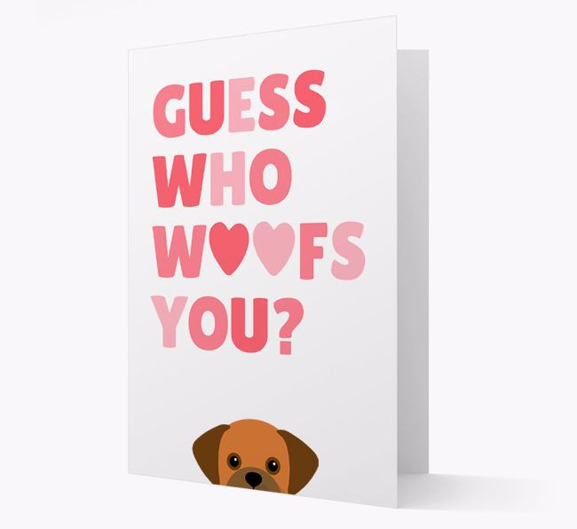 'Guess Who Woofs You?' Card with your {breedFullName} Icon