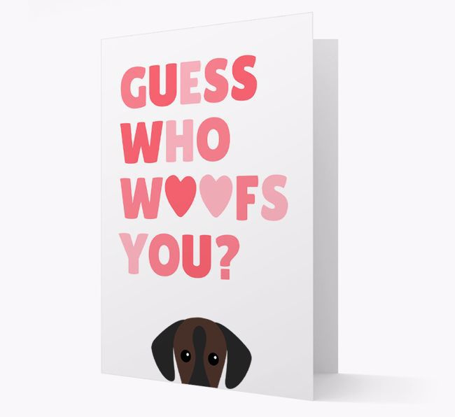 'Guess Who Woofs You?' Card with your {breedFullName} Icon