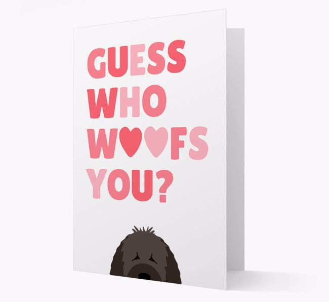 'Guess Who Woofs You?' Card with your {breedFullName} Icon