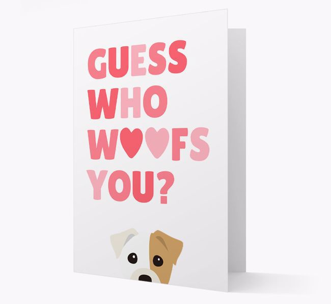 'Guess Who Woofs You?' Card with your {breedFullName} Icon