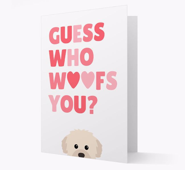 'Guess Who Woofs You?' Card with your {breedFullName} Icon